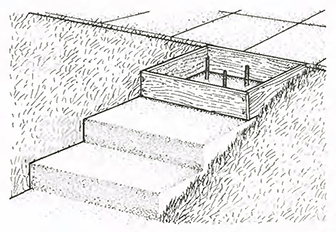 Сооружение бетонных ступенек