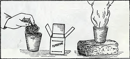 Рисунок 1. Фумигация при помощи сжигания табака