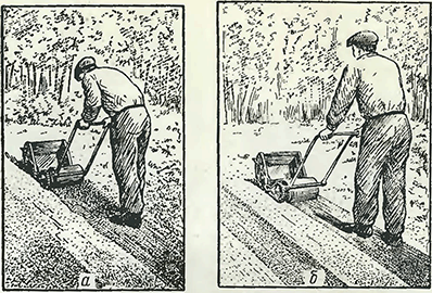 Рисунок 1. Скашивание травы на газонах