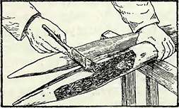 Рисунок 3. Подготовка и очистка древесины для постройки арок и пергол